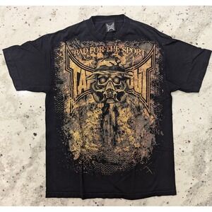 VTG Y2K Tapout Shirt Mens‎ Lrg Black Big Logo Back Hit MMA Grunge Goth Skater